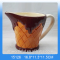 Icecream design ceramic sugar pot and milk jug